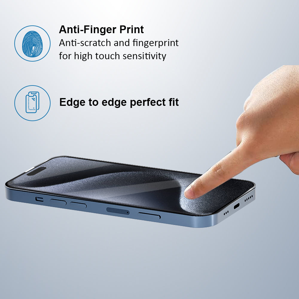 iPhone 15, 15 Pro, 15 Plus, 15 Pro Max Screen Protectors, Military-Grade Protection Full Coverage, Anti-Fingerprint Ultra HD iPhone 15, 15 Pro, 15 Plus, 15 Pro Max Screen Protectors, Military-Grade Protection Full Coverage, Anti-Fingerprint Ultra HD